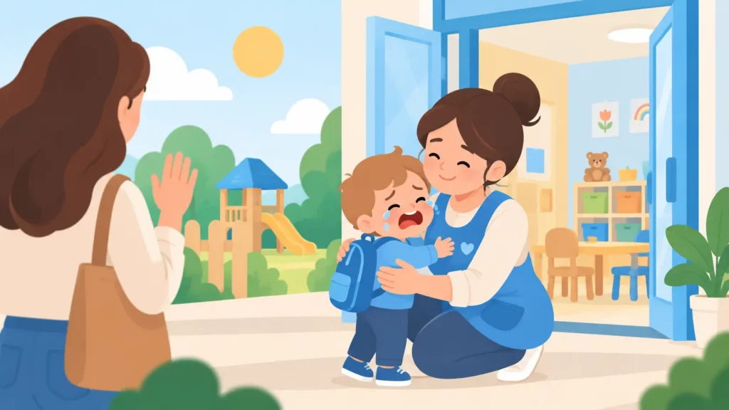 Il bambino piange al nido: cosa fare al momento del distacco